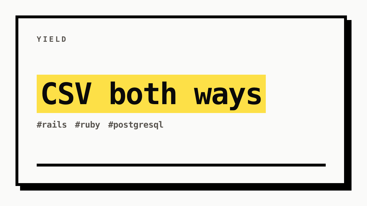 #rails #ruby #postgresql