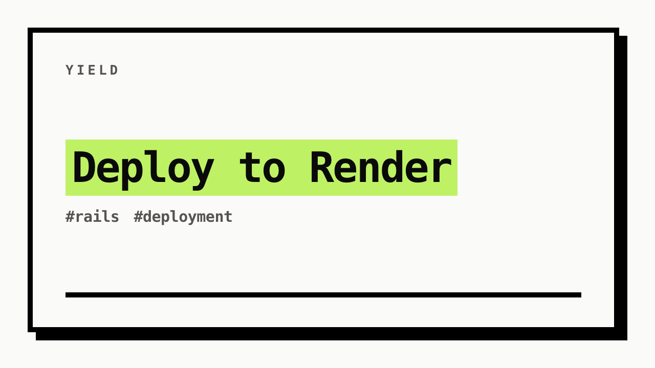 #rails #deployment