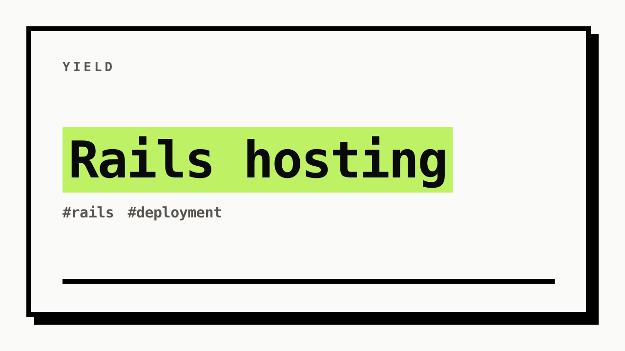 #rails #deployment